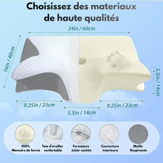 monjubi ™- Oreiller Cervical à Mémoire de forme